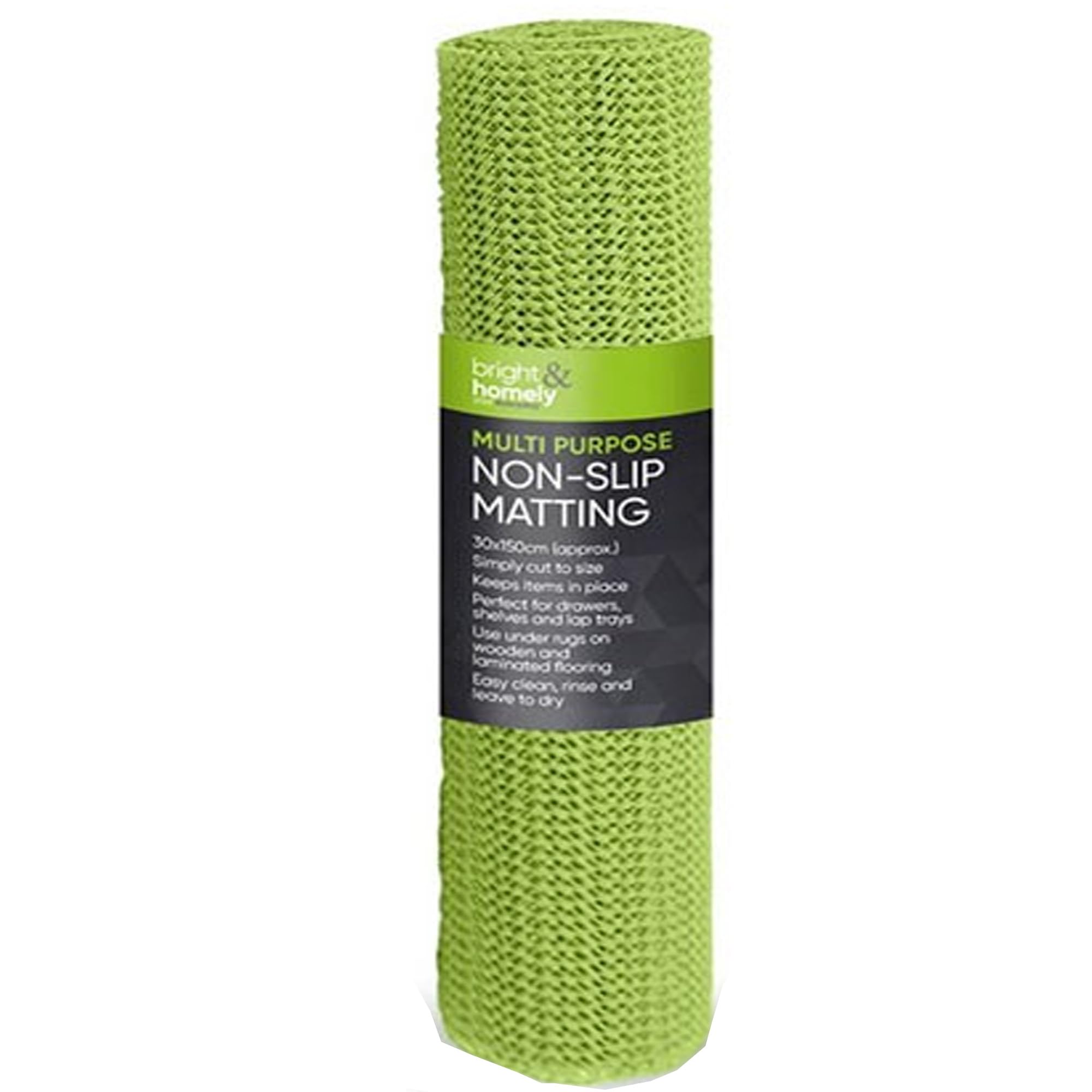 MAXPERKX Multipurpose Non Slip Mat 150cm x 30cm Anti Slip Rug Gripper Roll Rubber Matting Non-adhesive Grip Liner Shelf Drawer Waterproof Floor Home Office (Green)
