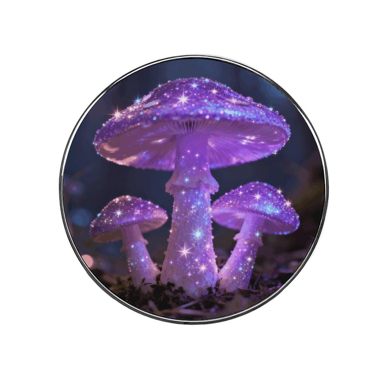 Mushroom Glitter Magnetic Refrigerator Sticker Glass Strong Fridge Sticker Cute Refrigerator Magnets for Kitchen Office Whiteboard Cabinet Decorative Magnets for Gift