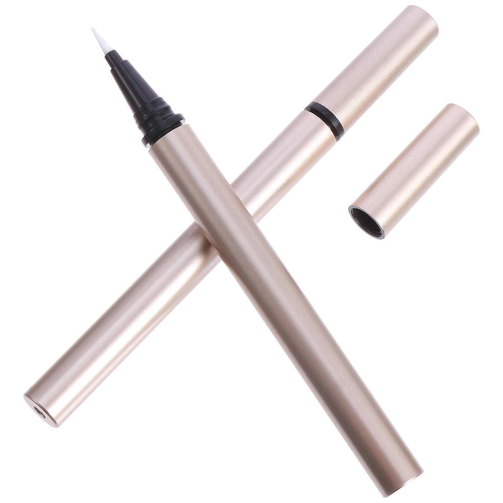 HOMSFOU de Tubo de Delineador de Ojos Recargable Plástico Dorado 5 Unidades de 1 Ml para Almacenar Delineador Líquido y Aceite de Uñas, Adecuado para Mayoristas Cosméticos