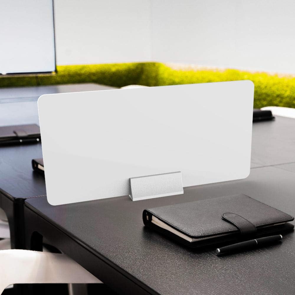 White Barber Screen,60x30cm / 23.4x11.7in,Sneeze Guard Screen for Shop Counter Acrylic Perspex Safety Protection Cough Screen