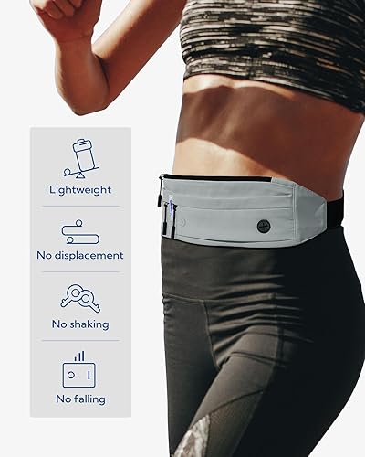 Miniatura 5 de WATERFLY Riñonera para correr con cinturón para correr, maratón, paquete de cintura deportiva, ejercicio, fitness, soporte para teléfono, cinturón