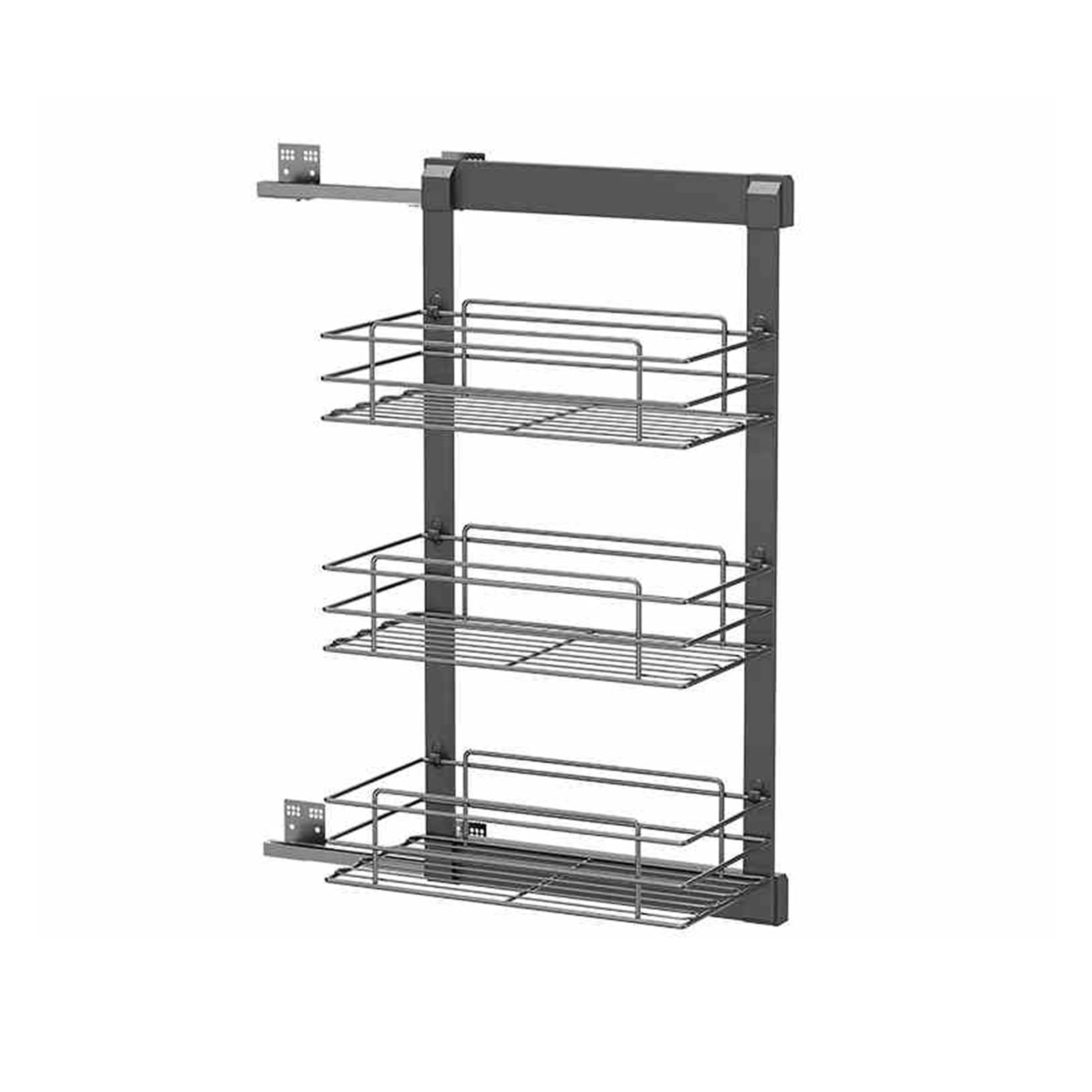 Cestas De Almacenamiento Extraíbles De Acero Inoxidable: Ahorran Espacio para Gabinetes Y Guardarropas, Ideales para La Decoración del Hogar Y La Cocina.,450x300x870mm