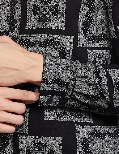 Image of Spykar Men's Regular Fit Raised Collar Full Sleeve Printed Casual Shirts