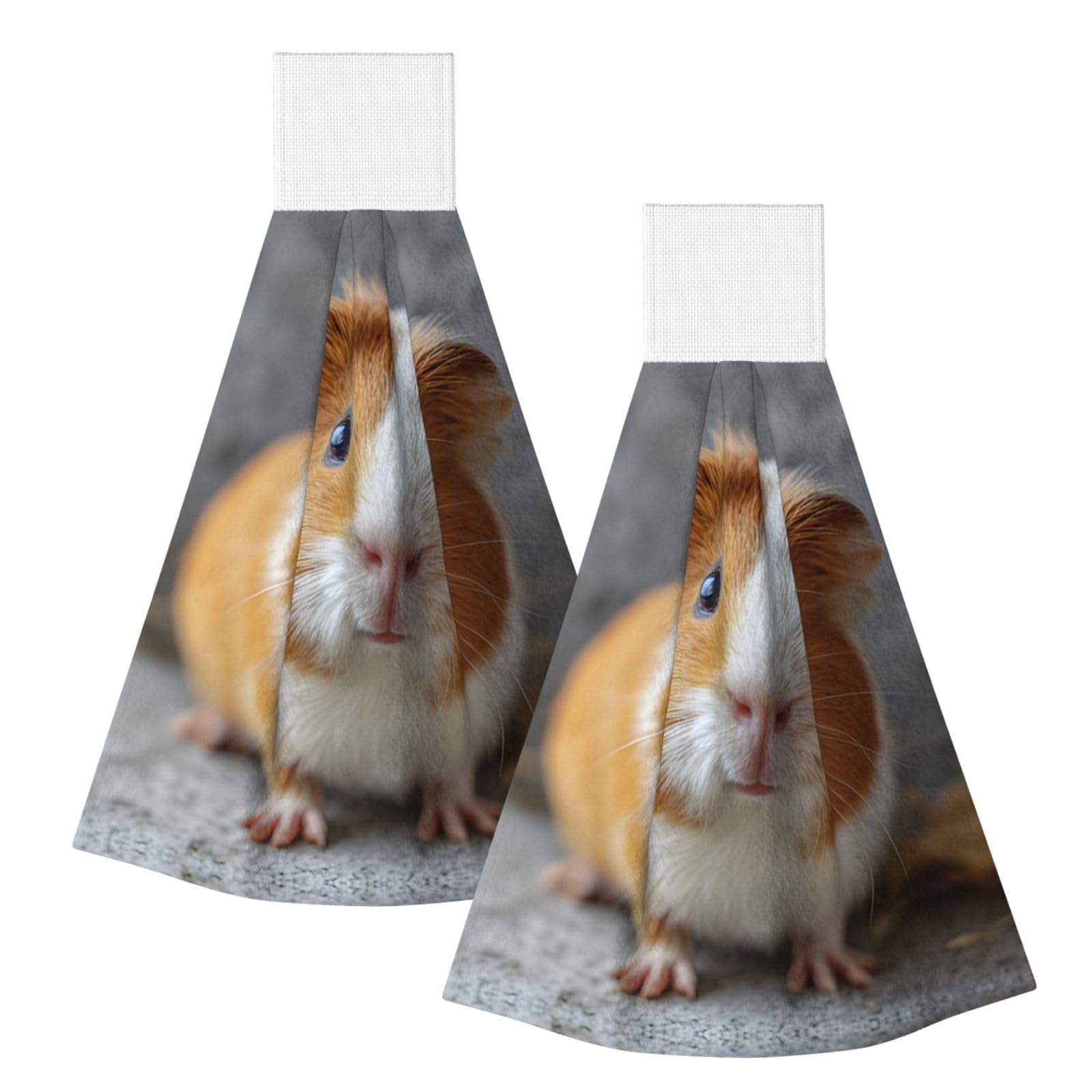 JUANYQME Cute Guinea Pig Printing Hanging Coral Fleece Towel Super Absorbent Soft Towel, Fluffy And Light Quick-Drying Noodles.