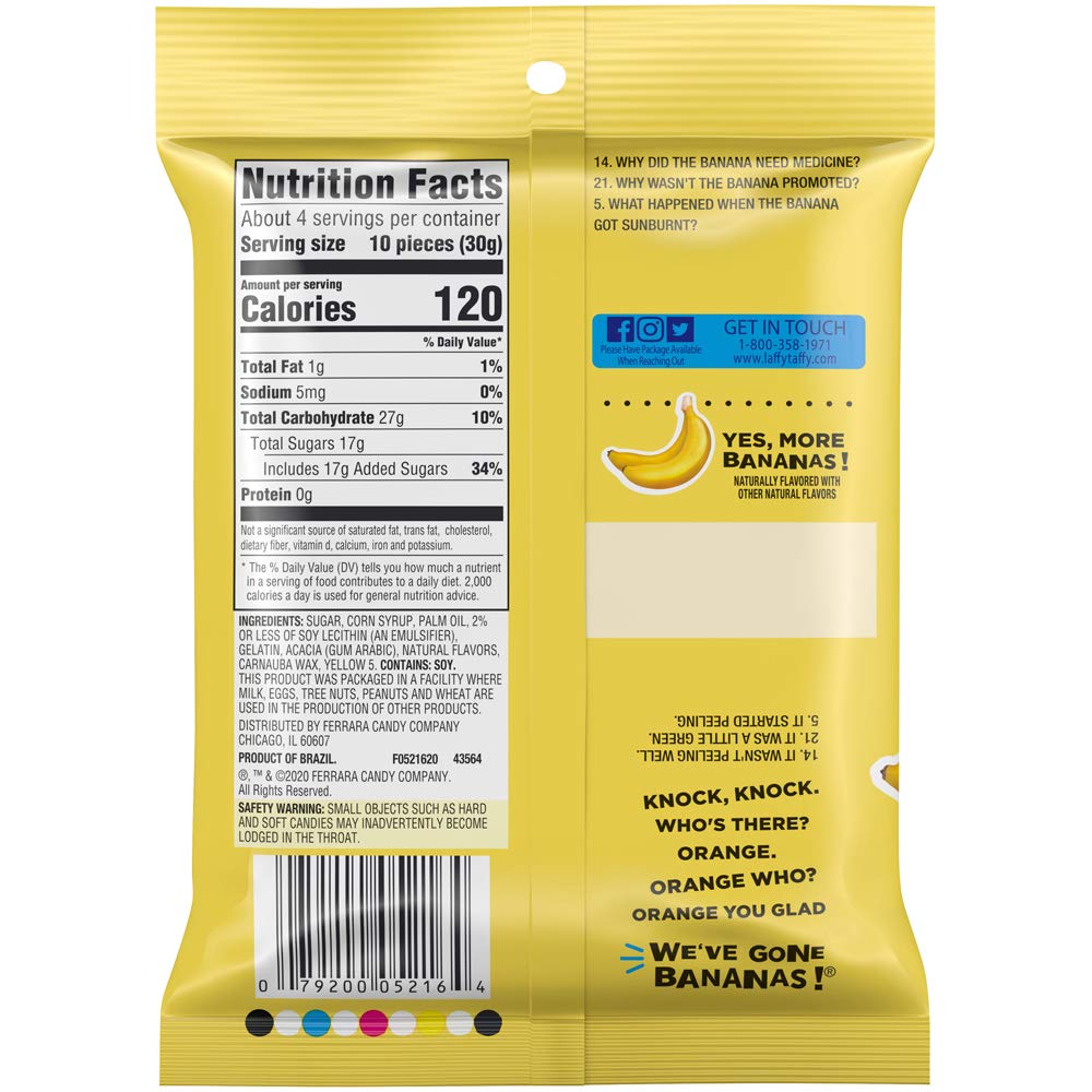 Laffy Taffy Laff Bites Gone Bananas, 4.2 oz