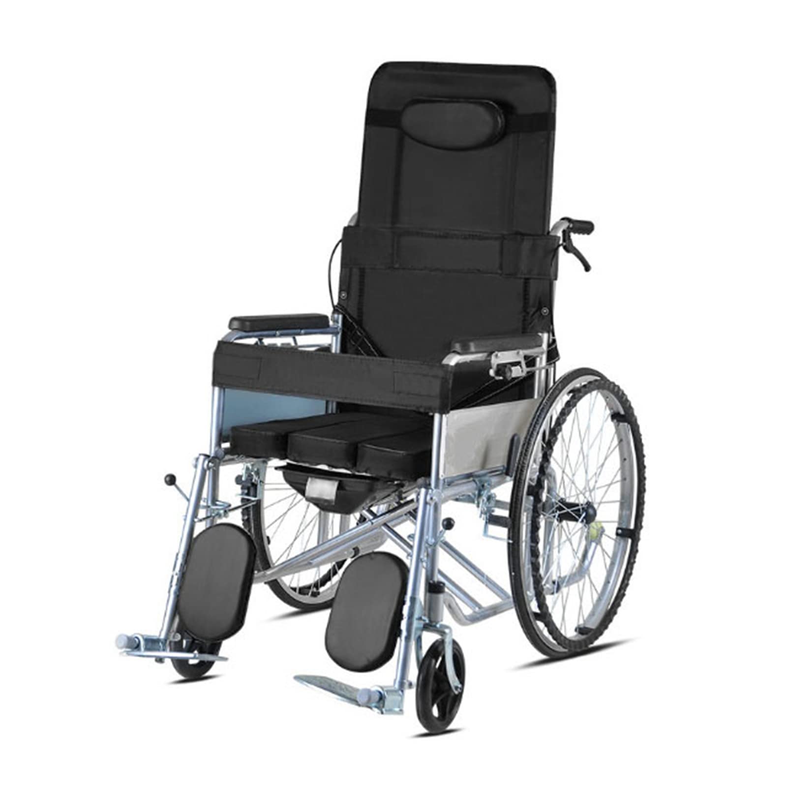 Buy Manual Wheelchair, Foldable Heavy Duty SemiRecumbent Design 3