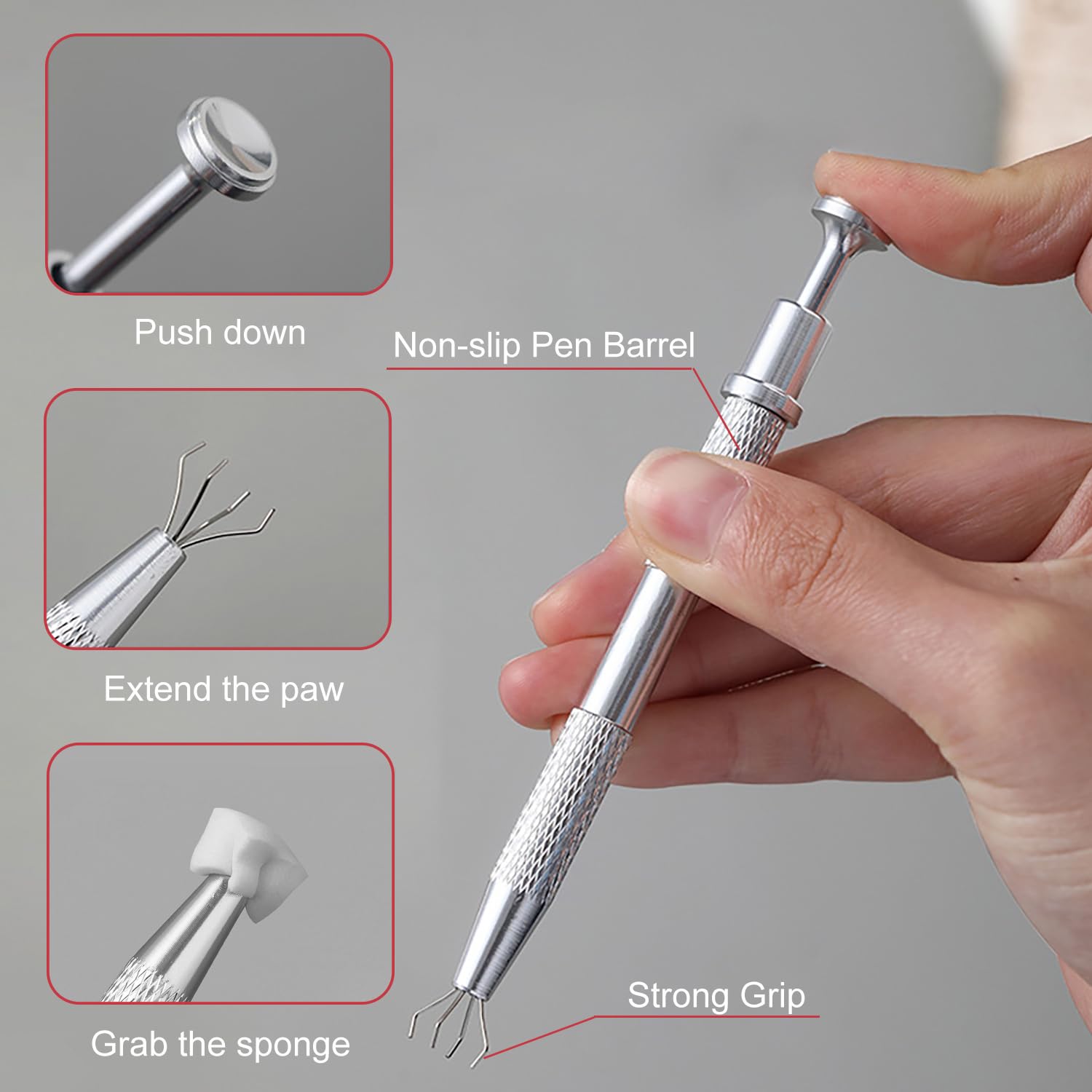 YPYMOD 200 Spugne per Nail Art, Accessori per Nail Art, Pennello Ombre, con Pinza Pennello per Sponge, Applicatore Fai Da Te(Bianco)