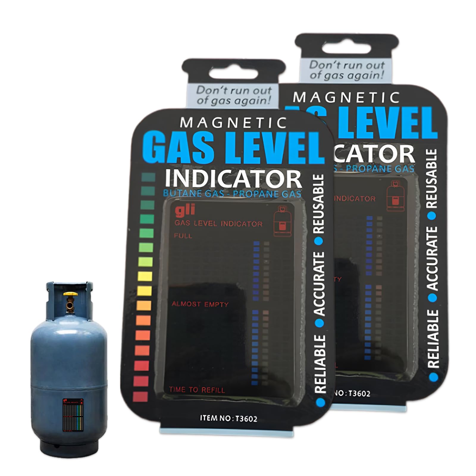 2 PCS Gas Bottle Level Indicator,Gas Level Indicator for Gas Bottles,Magnetic Gas Level Indicator,Accurate Practical Gas Bottle Level Indicator,for Butane,Propane,Lpg Fuel Tanks