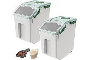 Lifewit 30lb Dog Food Storage Container with Wheels and Scoop