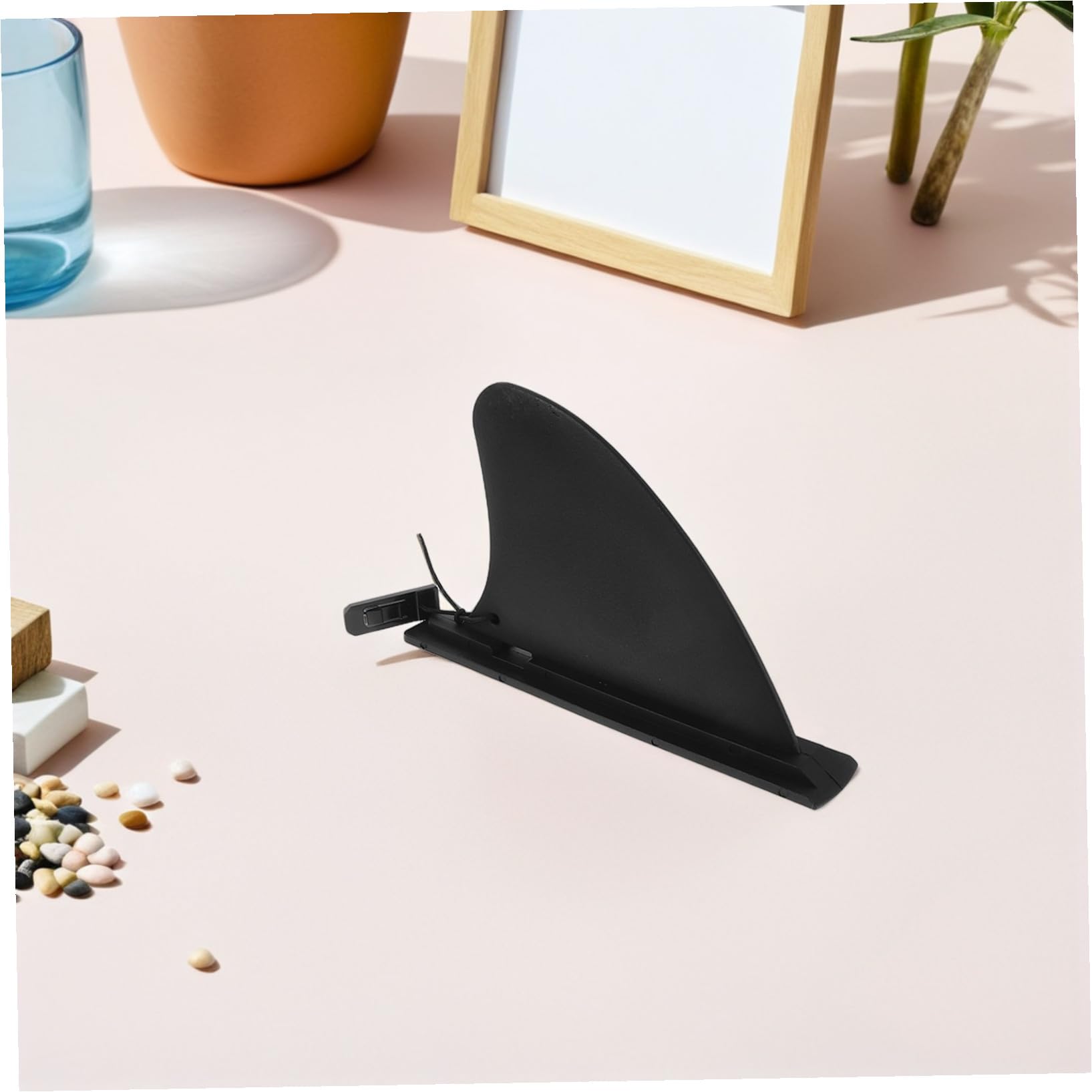 Aileron de Paddle Amovible 4 Pièces pour Planche de Sup | Pvc Noir, Conception Détachable, Lot de 4, Usage Sports Nautiques et Surf