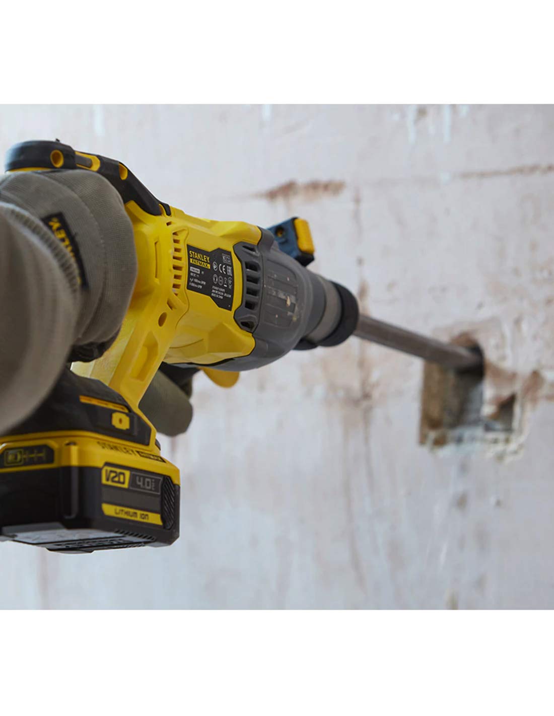 STANLEY FatMax Kit SVK20222A (Taladro Atornillador SFMCD720 + Martillo SFMCH900 + 2 Baterías de 2,0 Ah + Cargador + Bolsa M)