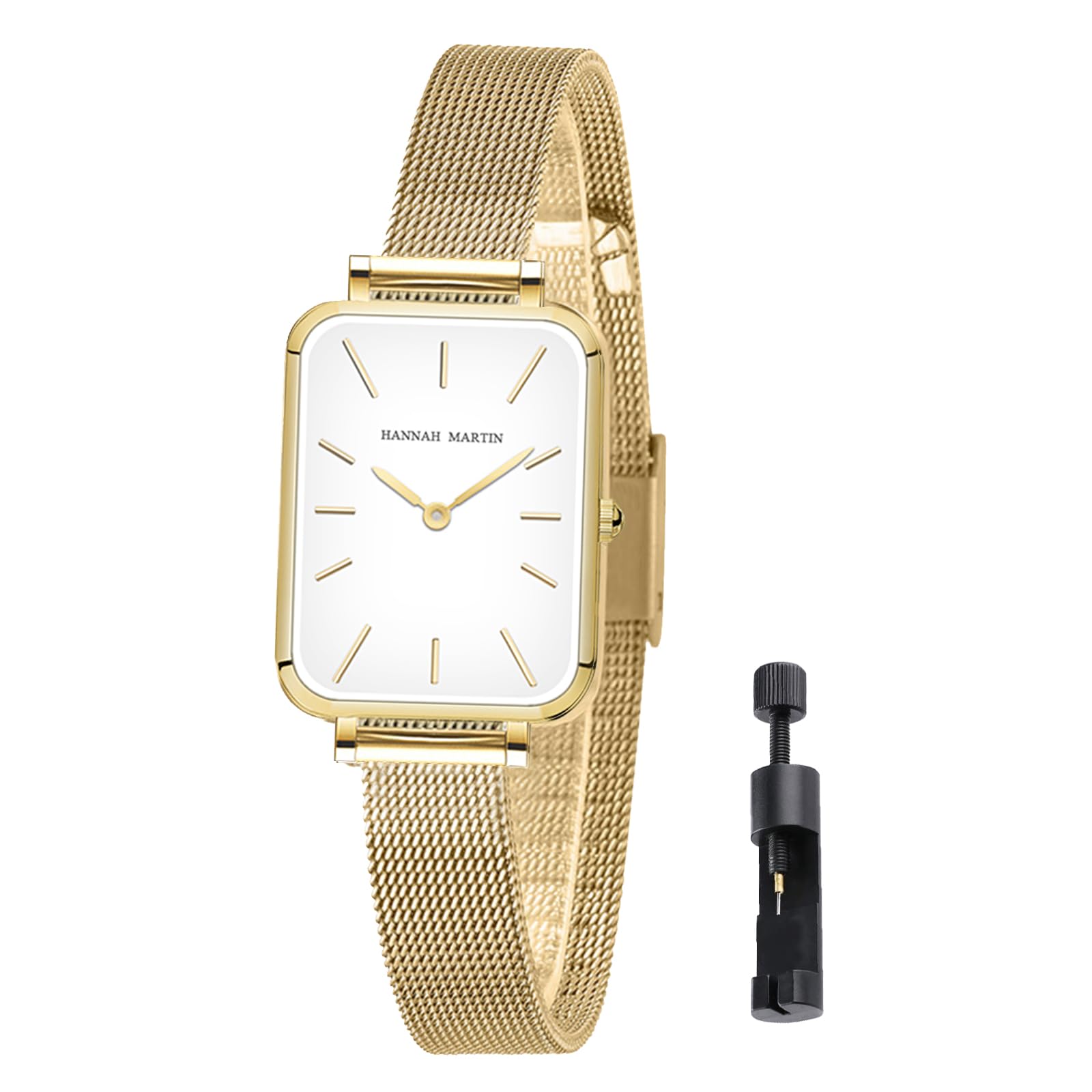 HANNAH MARTINWatches for Women Waterproof Ladies Analog Quartz Wrist Watches Stainless Steel Band Fashion Dainty Female Watch Luxury Bracelet Diamond