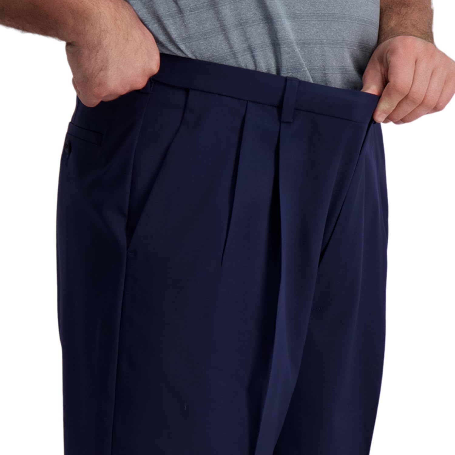Haggar Men's Cool Right Performance Flex Classic Fit Pleat Front Pant (Regular and Big & Tall Sizes) - Image 4