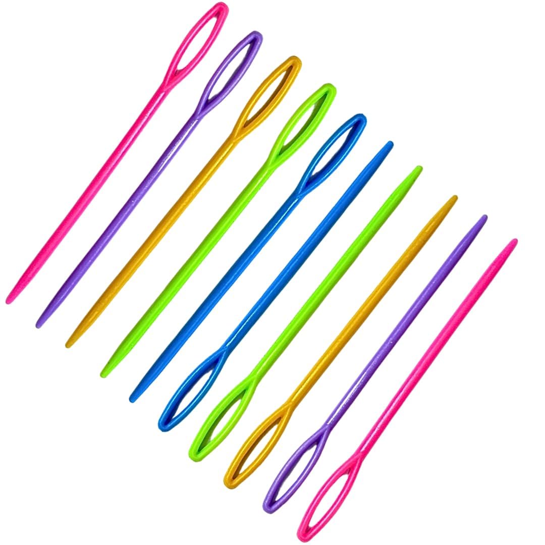 Hueart Plastic Yarn Sewing Needles - Large Eye Blunt Needles for Crochet, Knitting, and Wool Projects (Pack of 10)-picture-18