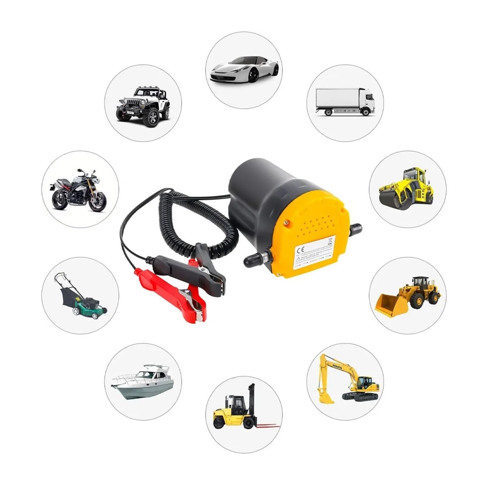 Para Bomba Para Aceite Para Motor Barco Y Motocicleta, Extractor Sumidero Fluido Diésel Eléctrico 12V, Transferencia Combustible Con Tubos Bomba Combustible Eléctrica
