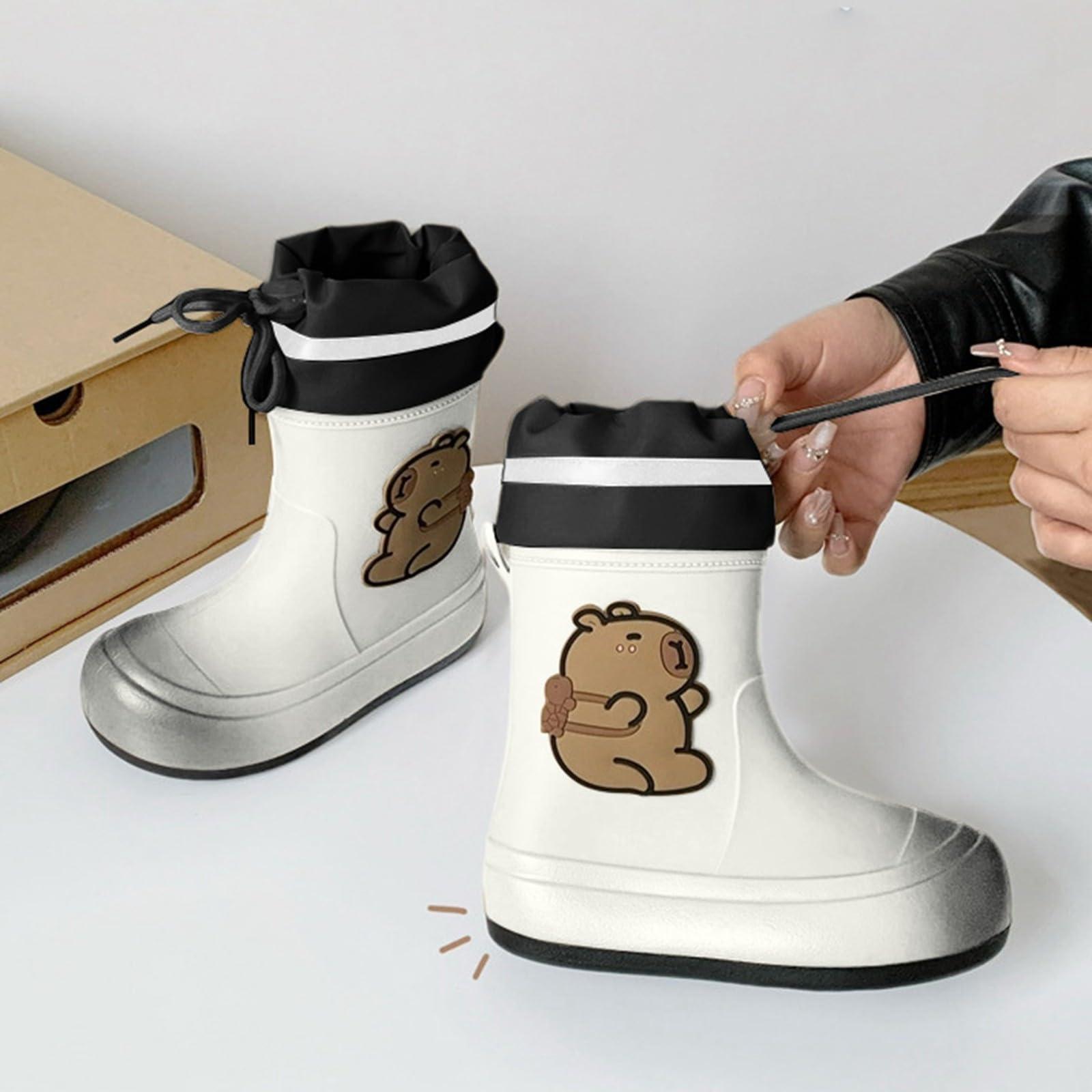 Regenstiefel Kinder Gummistiefel Kinder 29 Jungen Leopardenmuster Boots Regen Stiefel Baby Größe 37 Schuhe Mädchen 24 Damen 36 38 20 Barfußschuhe 32 Halbhohe Bunt Mit Herausnehmbarem Innenfutter 27
