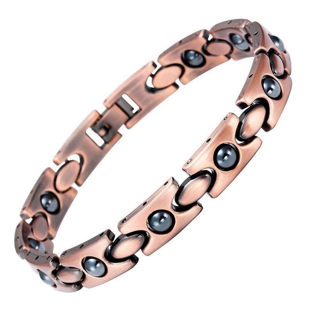 HMKLN Magnetic Women'S Bracelet Gift Copper Plating Bio Energy Healing Charm Bangle Chain Toggle-Clasps Wristband Bracelets