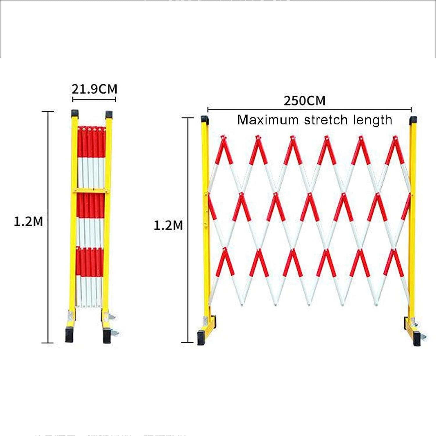 Tragbare, einziehbare Verkehrsbarrieren – 4 m Faltbarer Metallzaun mit Seilzügen, temporäre Absperrgitter für Veranstaltungen, Außensicherheit und Baustellen