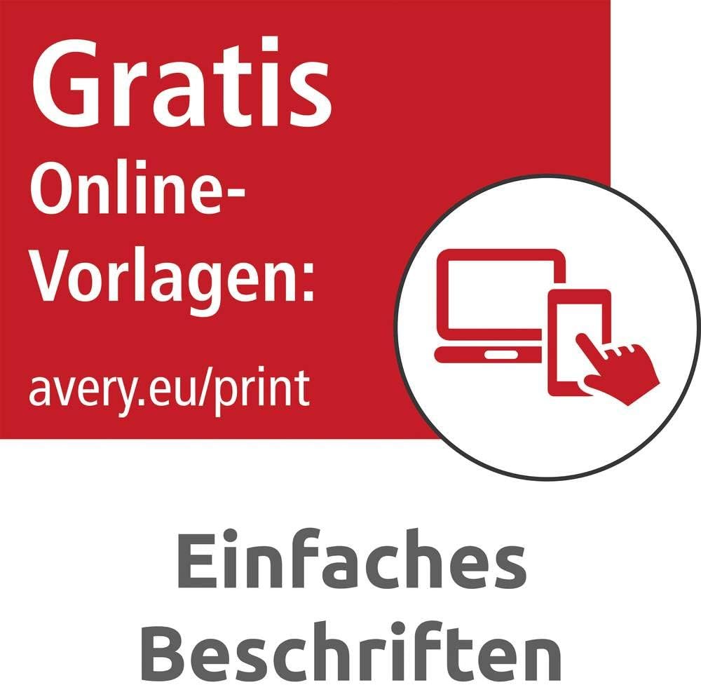 Avery Zweckform 3659-200 Universal Labels 97 x 42.3 mm for Inkjet Laser Copy White