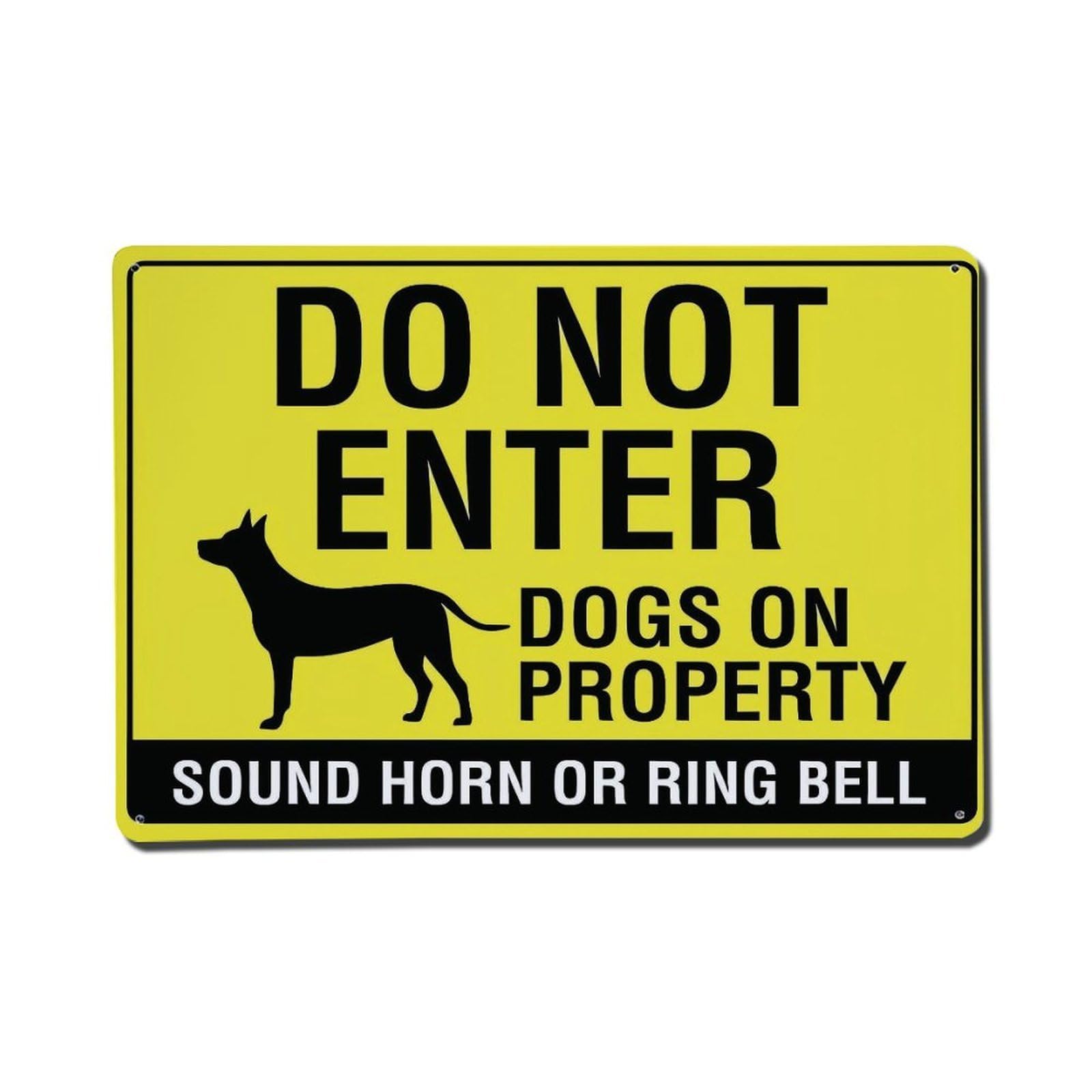 Do Not Enter Dogs on Property Warning Sign Vintage Aluminium Metal Sign, Retro Wall Decor for Home, Bar, Garage & Farmhouse 20x30cm