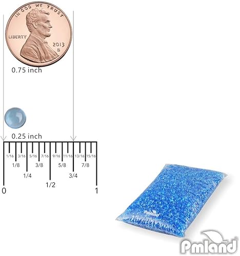 Miniatura 9 de PMLAND Mini canicas planas acrílicas, guijarros, cuentas de más de 3500 unidades de 0.236 in de diámetro para rellenos de jarrones, soporte para