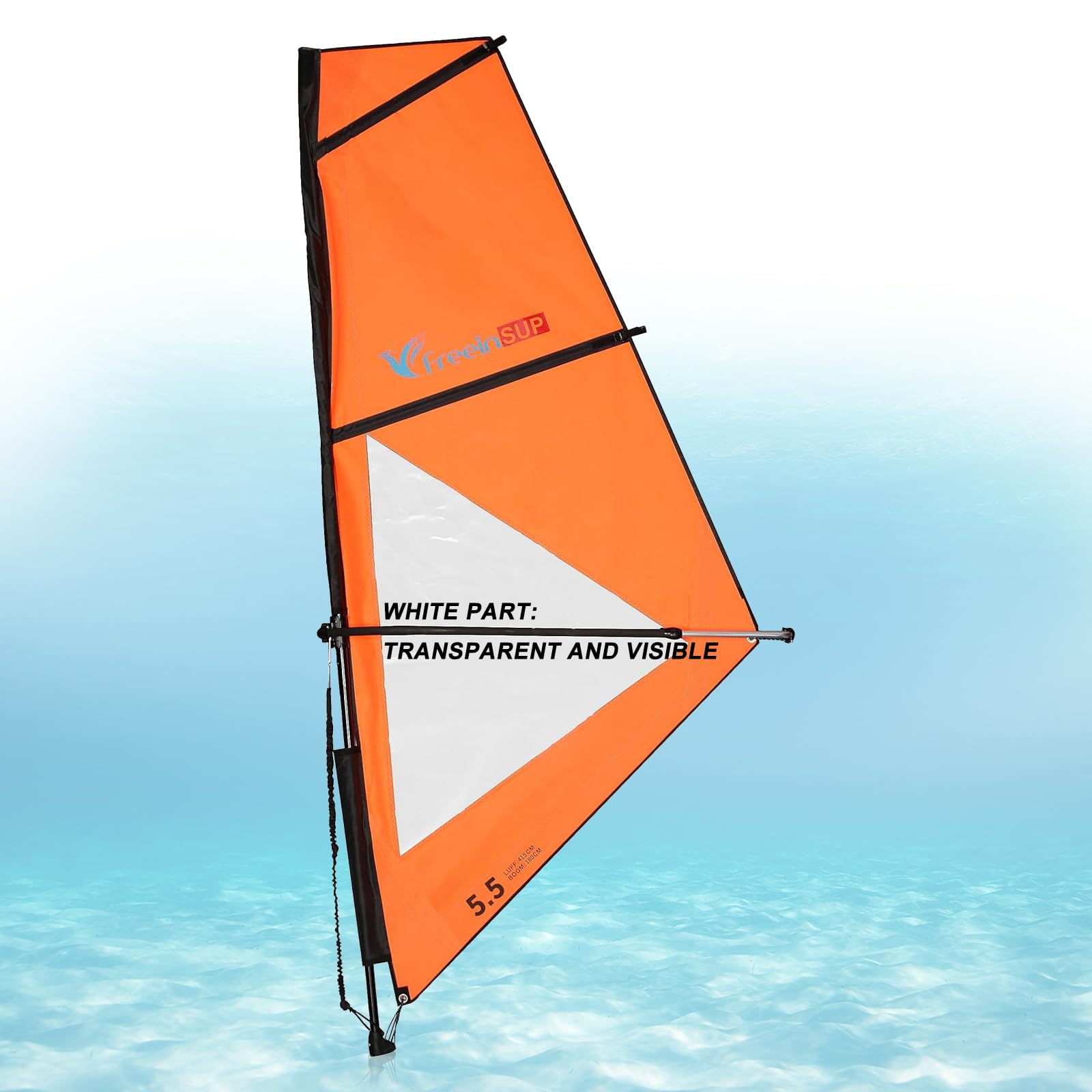 Freein Windsurf SUP Sail Inflatable Paddle Board Windsurfing Compact Sail - 5.5
