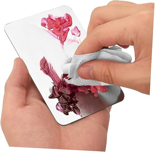 1set Cosmetic Mixing Plate with Spatula Stainless Steel Makeup Tray for Foundation Nail Pigment Blending Easy Cleaning for Color Mixing and Application