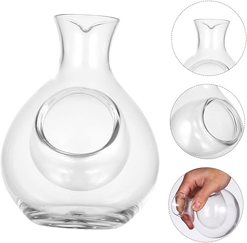 Miniatura 6 de SHERCHPRY Decantador de vidrio japonés, botella de hielo, decantador de vino, dispensador de vino helado para bar (10.1 fl oz)
