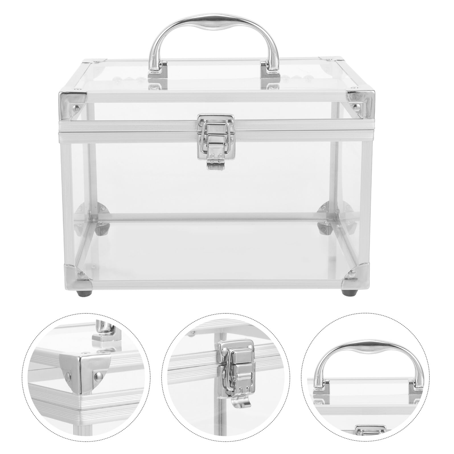 COHEALI Scatola Porta Dvd Compatta e Portatile con Maniglia Organizer Multifunzione per Custodia Cd Contenitore Trasparente per Collezione Dischi e Giochi Capacità Ampia per Casa e Viaggio