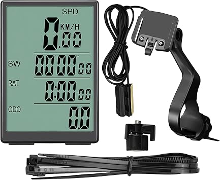Road Bike Computer Waterproof Biking Speedometer | Wired Data Tracking Bike Computer for Dirt, Mountain, Road, Exercise, Outdoors, Touring