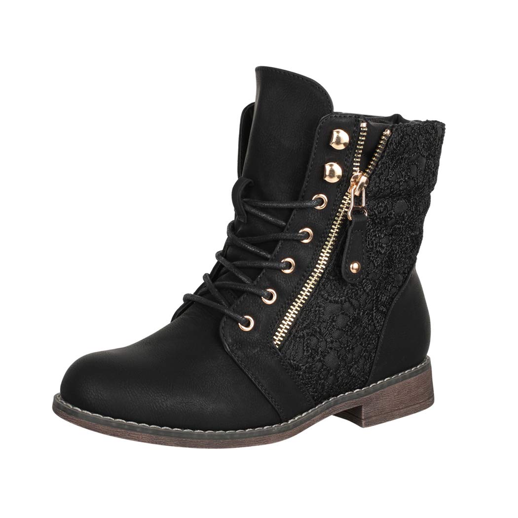 Elara Damskie botki Worker Boots Pointed Chunkyrayan