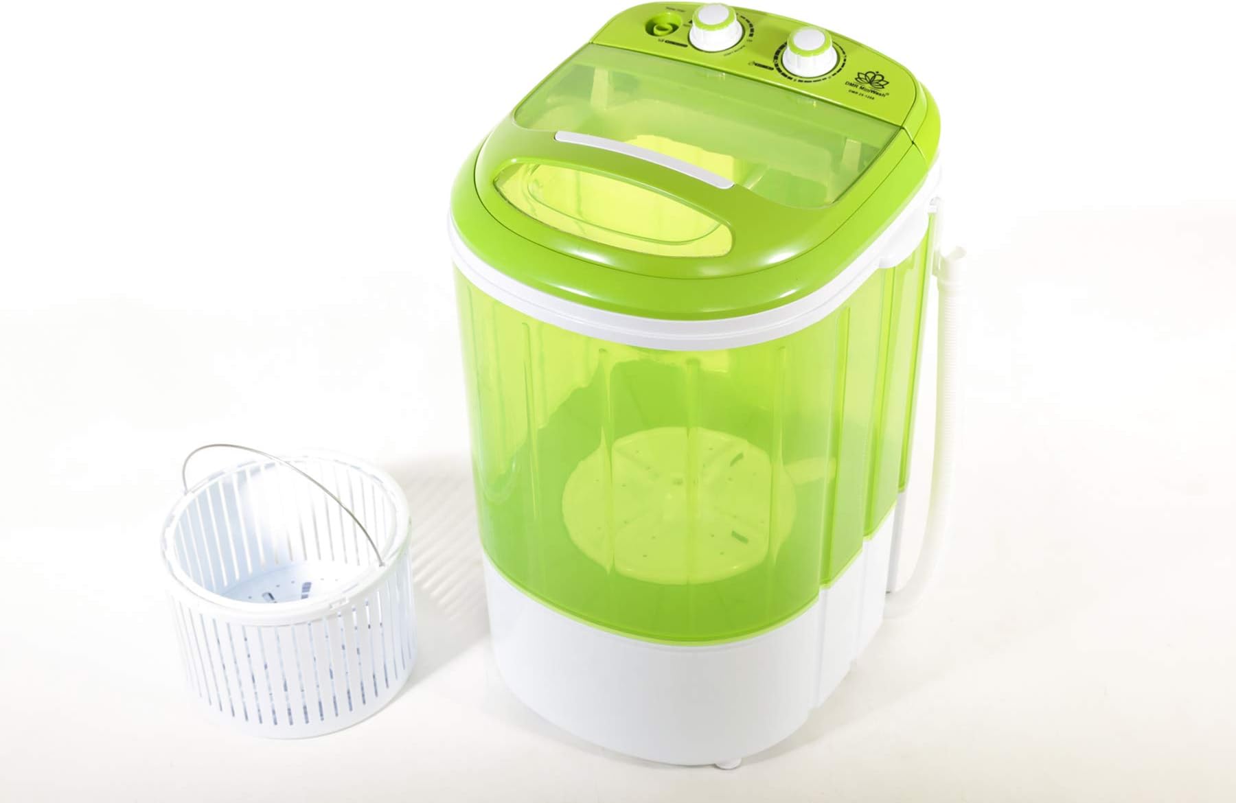 DMR Model No DMR 25-1208 Single Tub Top Load 2.5 kg Portable Mini Washing Machine with 1 kg Spin Dryer Basket (Green)