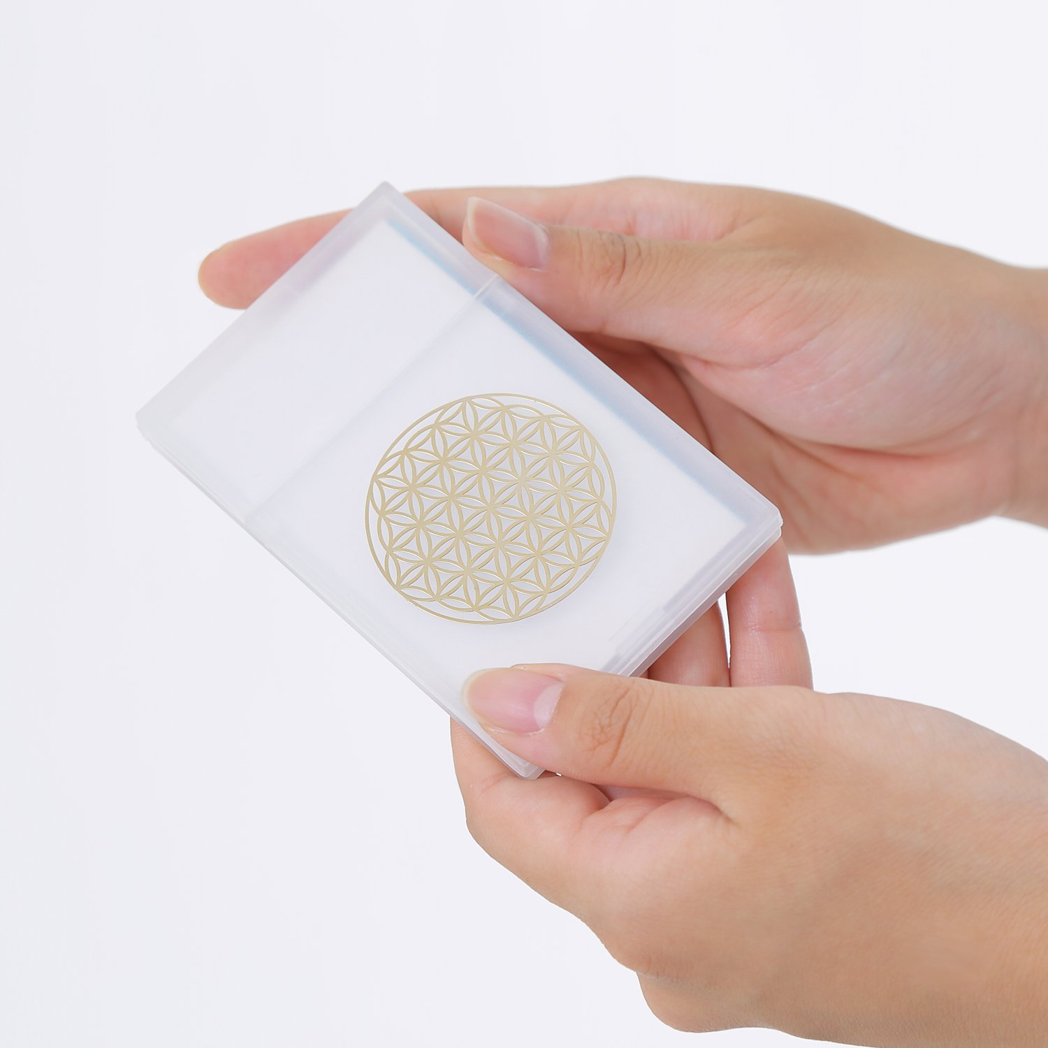 Amazon.co.jp: 高級 フラワー オブ ライフ メタル ステッカー 金属製