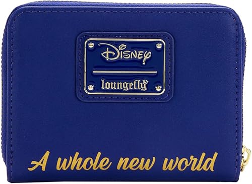 Miniatura 2 de Loungefly Cartera Ziparound de Disney Aladdin para el 30 aniversario, Aladino, talla única , Disney Aladdin - Cartera con cremallera alrededor del