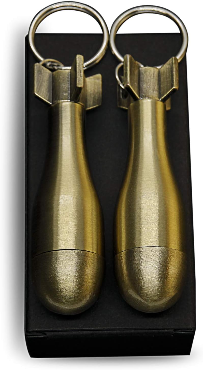 NAKUPENDA 2Pcs Permanent Match Flint Keychain Match Fire Starter Permanent Match Waterproof Emergency Survival Camping Keychain Lighter for Outdoor (No Oil)