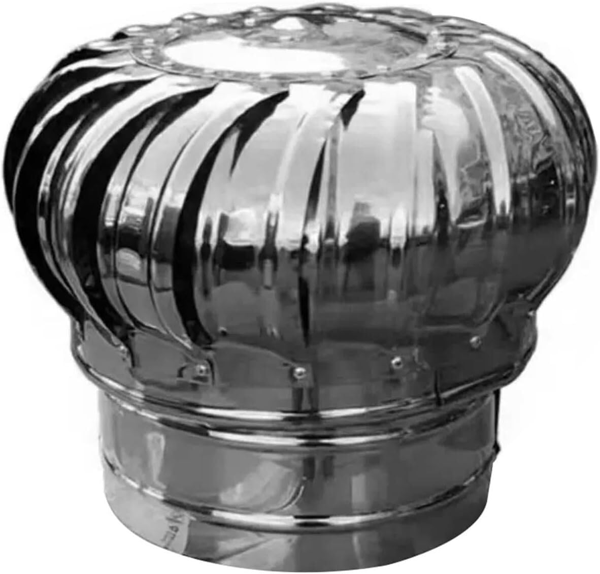 JvFbjLF Roof Chimney Vents Wind Turbines 304 Stainless Steel Vents Silent Duct Roof Ventilators(160mm)