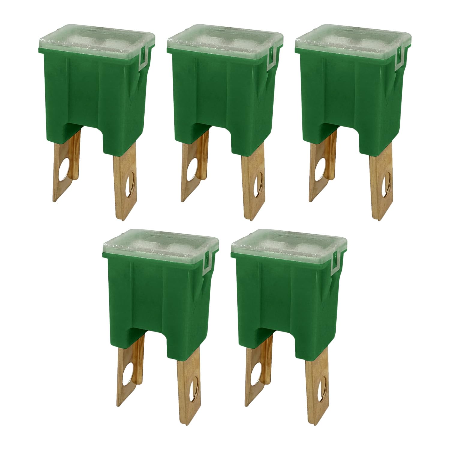 A.A Straight Male Terminal 40 Amp Fuse Replacement for PAL Auto Link, FLM Fuse Cartridge - Automotive Car Truck Audio RV (40A, 5 Pack)