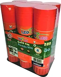 Cola Em Bastao Leo&Leo 40g - Pacote com 6, Leonora, 4545, Multicor, 40g
