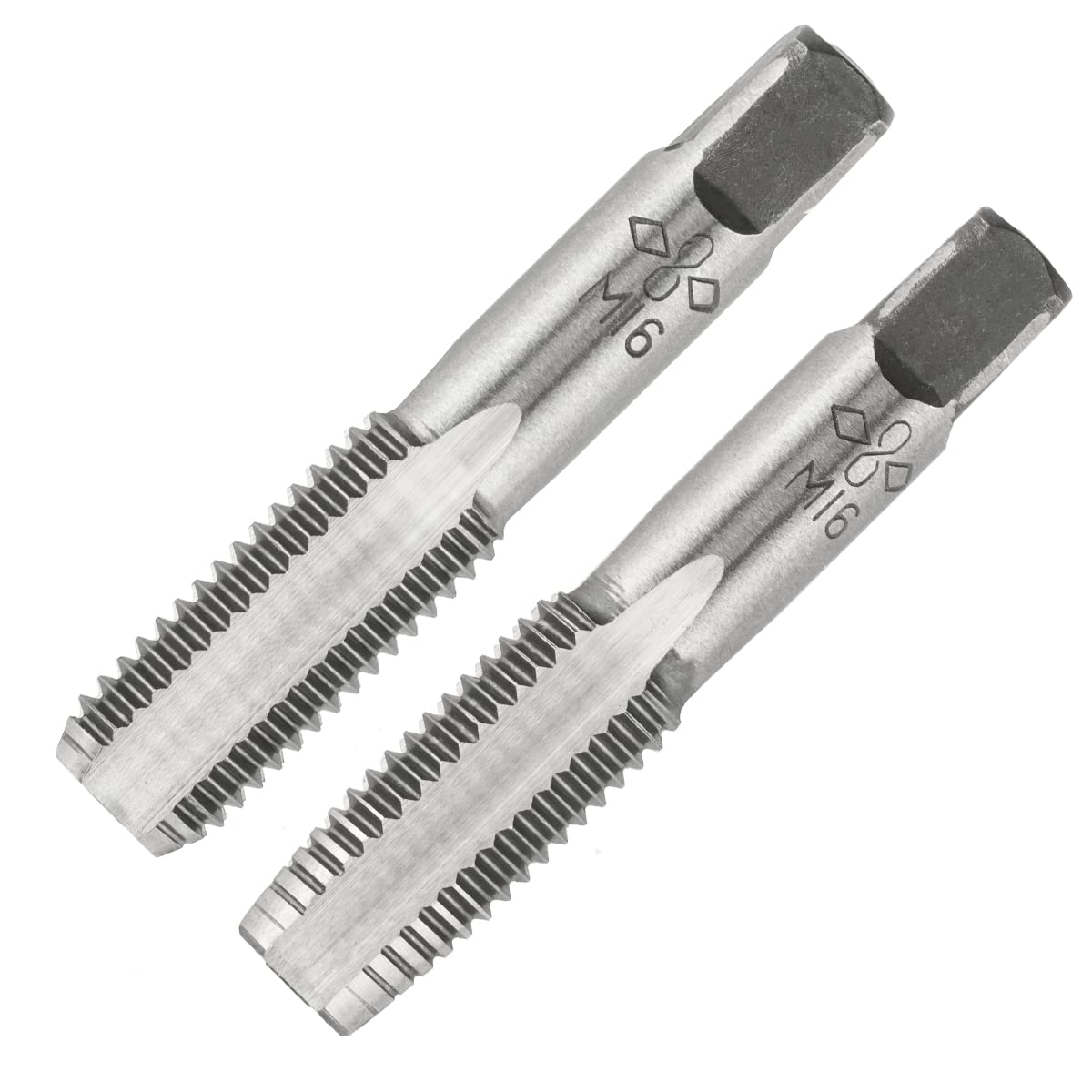 Aceteel M16 X 2.0 Metric Hand Tap, Right Hand M16 X 2.0mm Threading Hand Tap 1Pair
