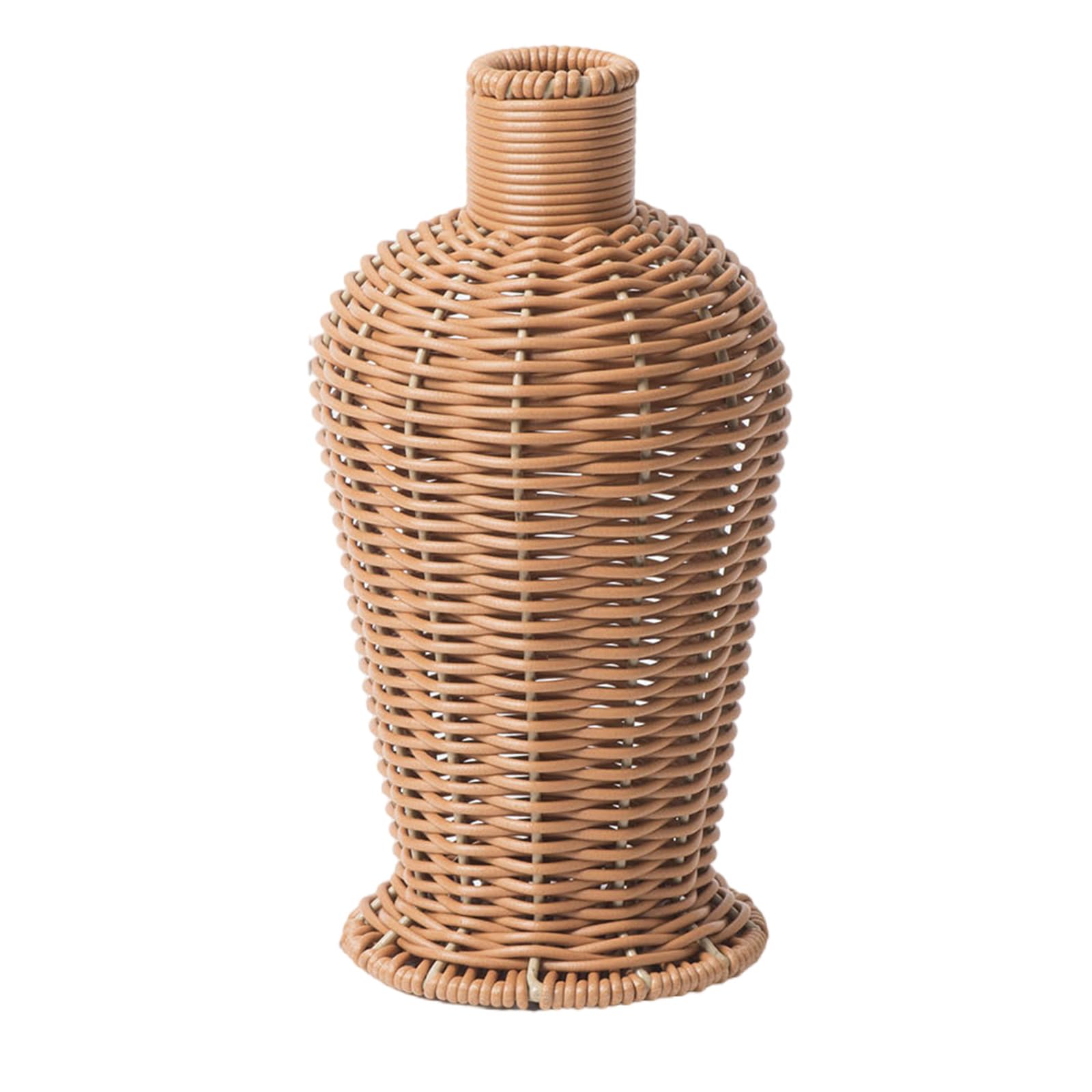 Nucelit Rattan Woven Florals Vases for Dried Flower Farmhouses Decorative Imitation Wicker Vases Kitchen Fireplaces Decors Faux Rattan