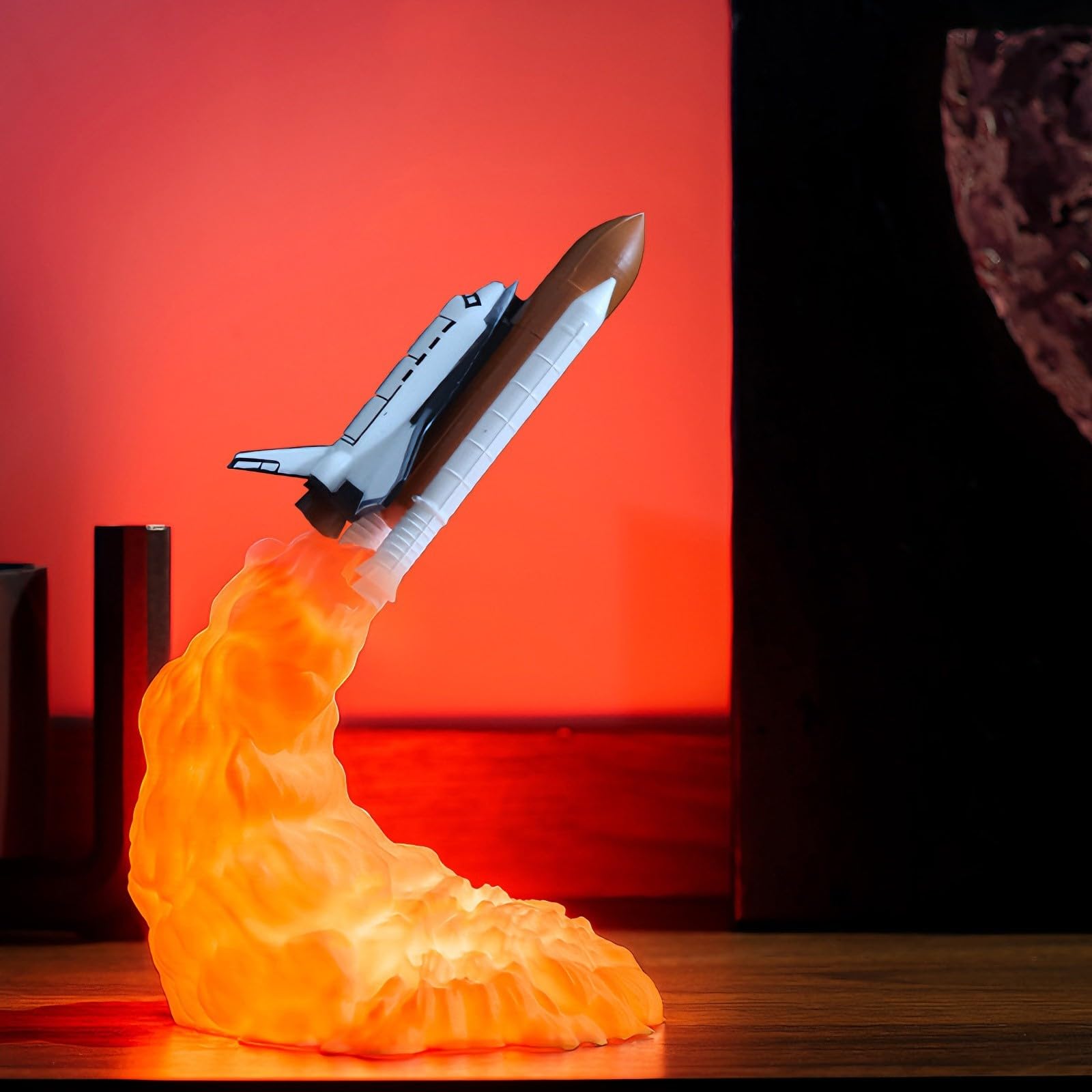 Ogień Smok Lód Smok Lampa 3D Drukowana Rakieta Lampa LED Księżyc Świecący Znak do Sypialni Salonu Bar Impreza z USB Akumulator
