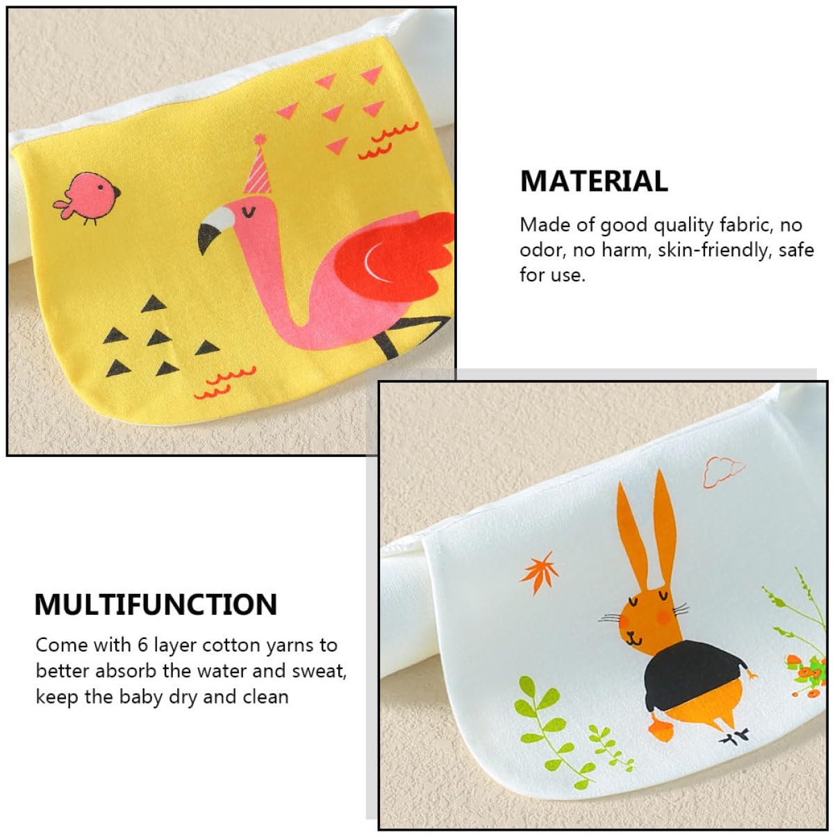 PRETYZOOM 15stücke Baumwoll- Mädchen-spucktücher Atmungsaktiv Und Saugfähig Für Mädchen Multifunktionale Tücher Mit Bunten Drucken Für Spielzeiten Kindergarten Und Unterwegs