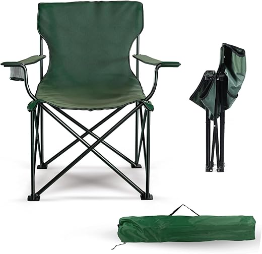 Lifelong Metal Folding Chair | Portable Foldable Chair for Camping, Travel, and Beach | Easy to Carry, Compact Design, Com