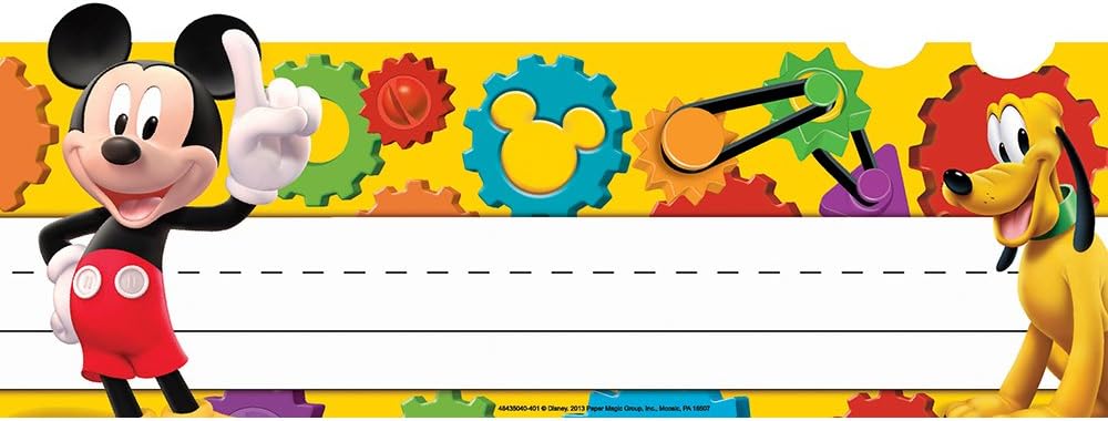 eureka mickey mouse clubhouse mickey gears tented name plates office products