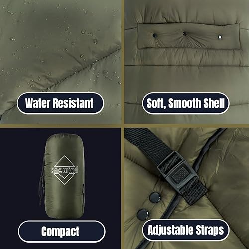 Miniatura 6 de Onewind Colcha Superior para Hamaca con Caja para Pies, Edredón Ligero y Portátil para Dormir, Saco de Dormir para Camping para Mochilero y