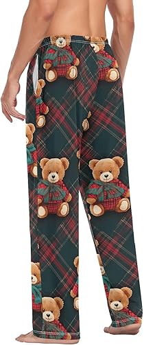 Miniatura 6 de CHSIN Pantalones de pijama Kawaii Frog para hombre con bolsillos, pantalones de pijama para hombre, talla S