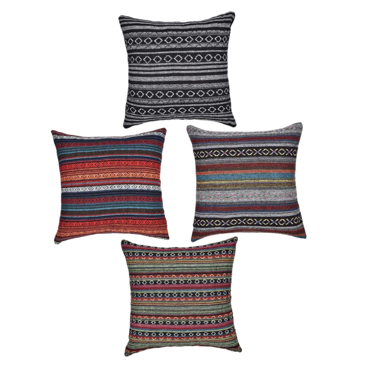 Housse de coussin lot de 4 taies d oreiller décoratives salon