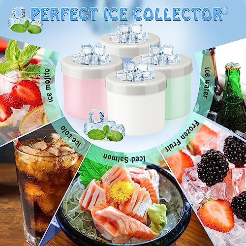 Moldes cilindricos de silicona para cubitos de hielo, 4 piezas miniatura 7