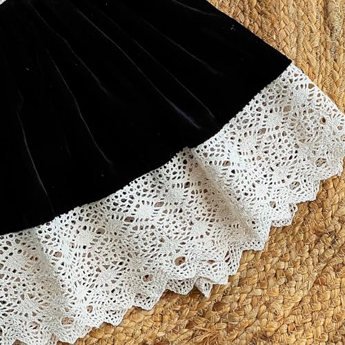Image of Stanwells Kids Dress for Girls Black Velvet Baby Fancy Frocks for Baby Girls