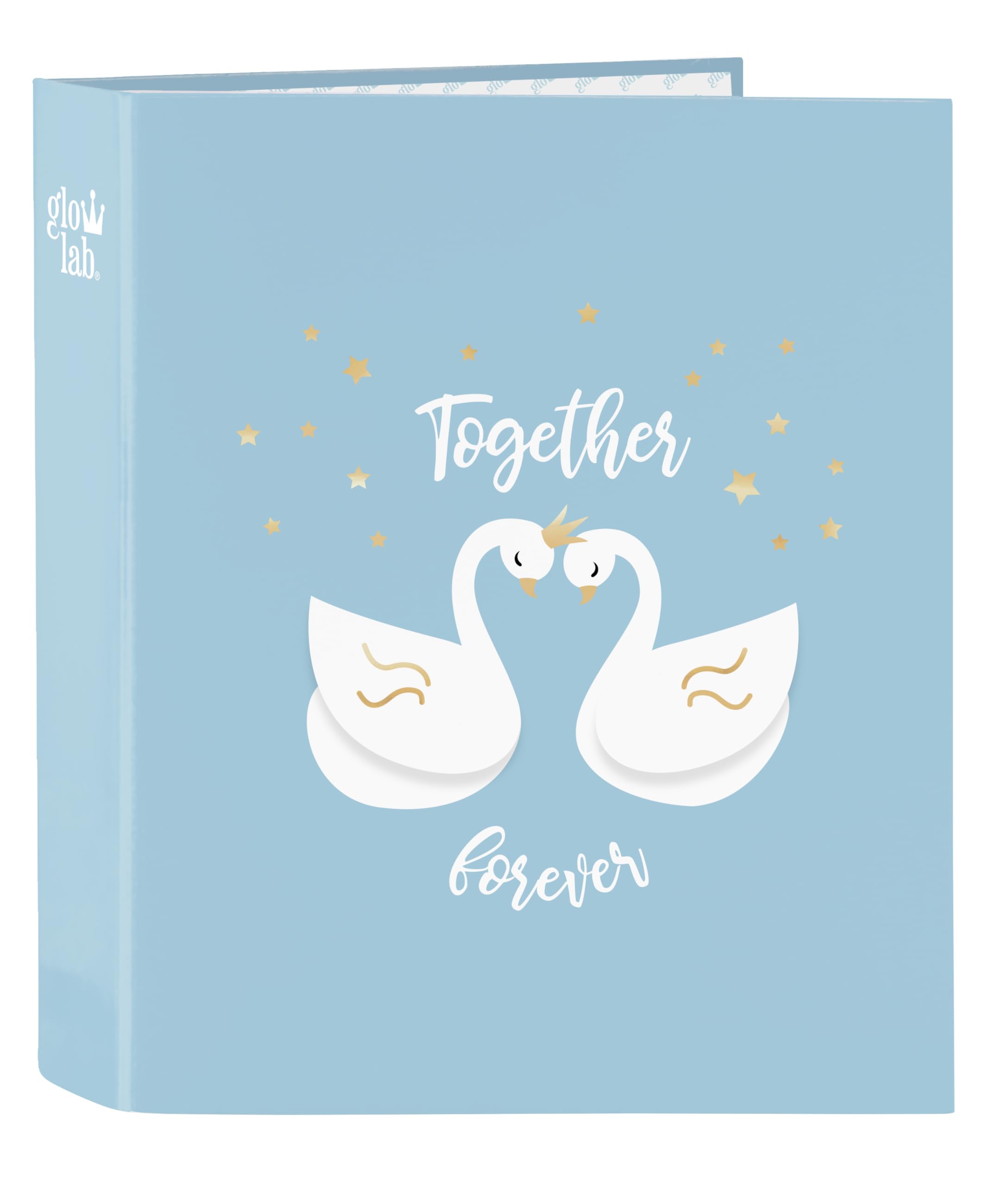 Glowlab Glowlab-M657 Swan Folder Folio 4 Rings, Ideal for Children of Different Ages, Comfortable and Versatile, Quality and Resistance, 27 x 6 x 33 cm, Light Blue, Standard (SAFTA 512313657), Light